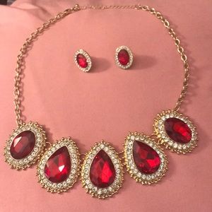 Red jewelry set
